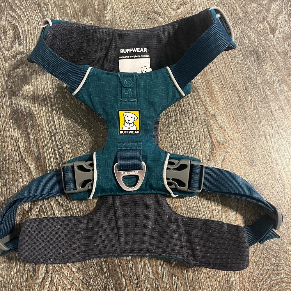 Teal Ruffwear harness